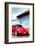 ¡Viva Mexico! Collection - Red VW Beetle Car on a street in San Cristobal II-Philippe Hugonnard-Framed Photographic Print