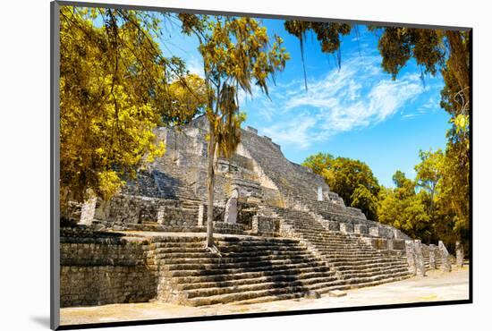¡Viva Mexico! Collection - Ruins of the ancient Mayan city with Fall Colors of Calakmul III-Philippe Hugonnard-Mounted Photographic Print