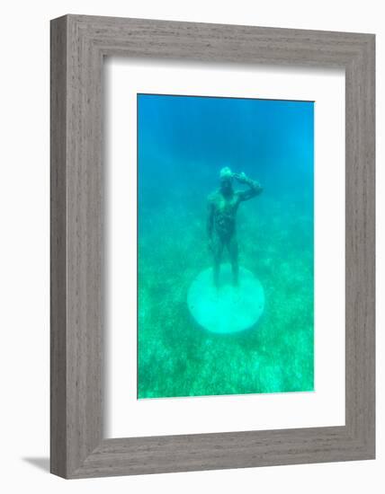 ¡Viva Mexico! Collection - Sculptures at bottom of sea in Cancun-Philippe Hugonnard-Framed Photographic Print
