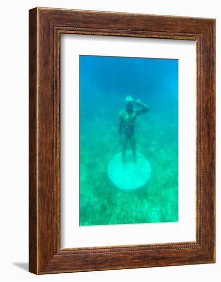 ¡Viva Mexico! Collection - Sculptures at bottom of sea in Cancun-Philippe Hugonnard-Framed Photographic Print