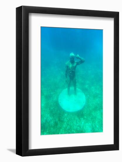 ¡Viva Mexico! Collection - Sculptures at bottom of sea in Cancun-Philippe Hugonnard-Framed Photographic Print