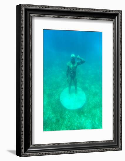 ¡Viva Mexico! Collection - Sculptures at bottom of sea in Cancun-Philippe Hugonnard-Framed Photographic Print