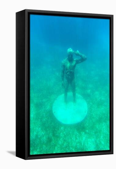 ¡Viva Mexico! Collection - Sculptures at bottom of sea in Cancun-Philippe Hugonnard-Framed Premier Image Canvas