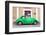 ¡Viva Mexico! Collection - The Green VW Beetle Car with Salmon Street Wall-Philippe Hugonnard-Framed Photographic Print