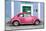 ¡Viva Mexico! Collection - The Hot Pink VW Beetle Car with Powder Blue Street Wall-Philippe Hugonnard-Mounted Photographic Print