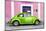 ¡Viva Mexico! Collection - The Kelly Green VW Beetle Car with Light Pink Street Wall-Philippe Hugonnard-Mounted Photographic Print