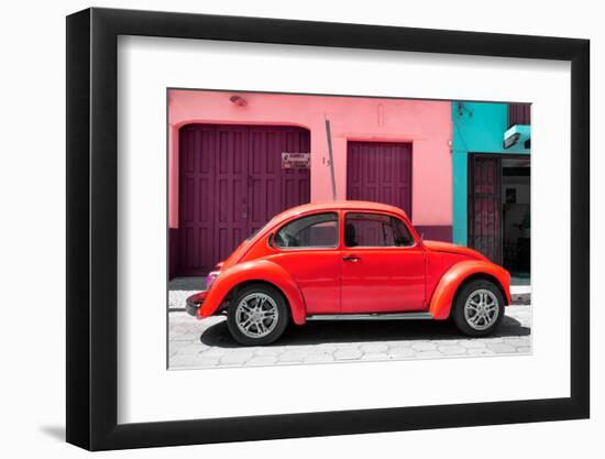 ¡Viva Mexico! Collection - The Red Beetle Car-Philippe Hugonnard-Framed Photographic Print