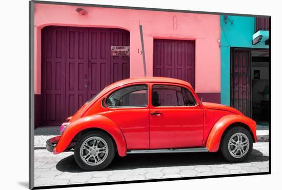 ¡Viva Mexico! Collection - The Red Beetle Car-Philippe Hugonnard-Mounted Photographic Print