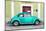 ¡Viva Mexico! Collection - The Teal VW Beetle Car with Lime Green Street Wall-Philippe Hugonnard-Mounted Photographic Print