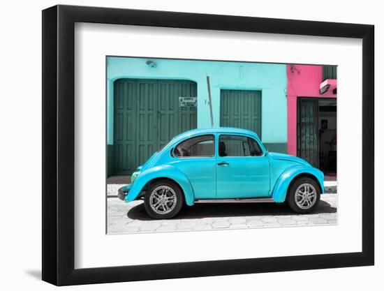 ¡Viva Mexico! Collection - The Turquoise Beetle Car-Philippe Hugonnard-Framed Photographic Print