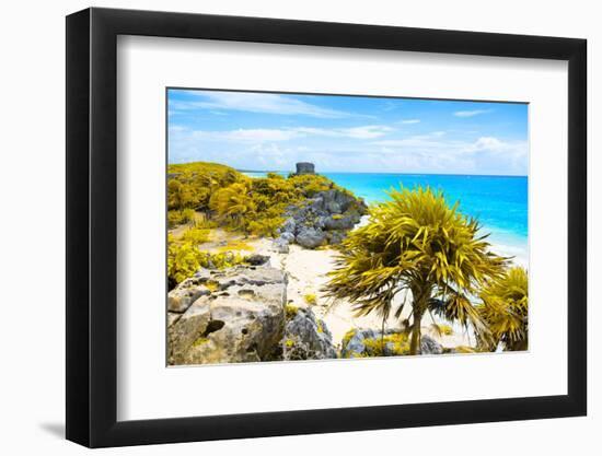 ¡Viva Mexico! Collection - Tulum Ruins along Caribbean Coastline I-Philippe Hugonnard-Framed Photographic Print