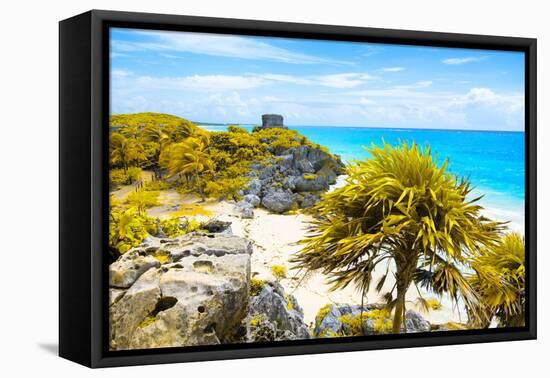 ¡Viva Mexico! Collection - Tulum Ruins along Caribbean Coastline I-Philippe Hugonnard-Framed Premier Image Canvas