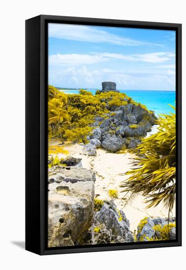 ¡Viva Mexico! Collection - Tulum Ruins along Caribbean Coastline III-Philippe Hugonnard-Framed Premier Image Canvas