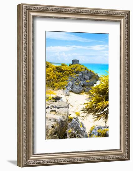 ¡Viva Mexico! Collection - Tulum Ruins along Caribbean Coastline III-Philippe Hugonnard-Framed Photographic Print