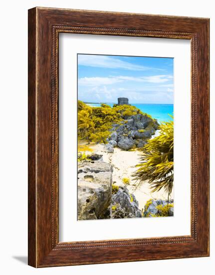 ¡Viva Mexico! Collection - Tulum Ruins along Caribbean Coastline III-Philippe Hugonnard-Framed Photographic Print