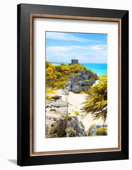 ¡Viva Mexico! Collection - Tulum Ruins along Caribbean Coastline III-Philippe Hugonnard-Framed Photographic Print