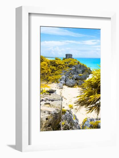 ¡Viva Mexico! Collection - Tulum Ruins along Caribbean Coastline III-Philippe Hugonnard-Framed Photographic Print
