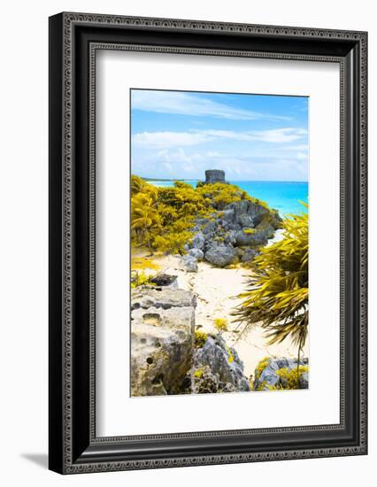 ¡Viva Mexico! Collection - Tulum Ruins along Caribbean Coastline III-Philippe Hugonnard-Framed Photographic Print