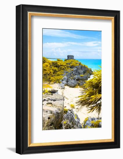 ¡Viva Mexico! Collection - Tulum Ruins along Caribbean Coastline III-Philippe Hugonnard-Framed Photographic Print