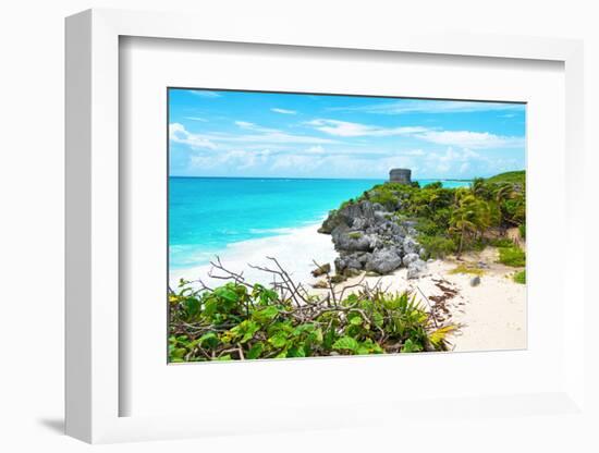 ¡Viva Mexico! Collection - Tulum Ruins along Caribbean Coastline IV-Philippe Hugonnard-Framed Photographic Print