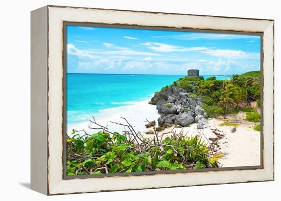 ¡Viva Mexico! Collection - Tulum Ruins along Caribbean Coastline IV-Philippe Hugonnard-Framed Premier Image Canvas