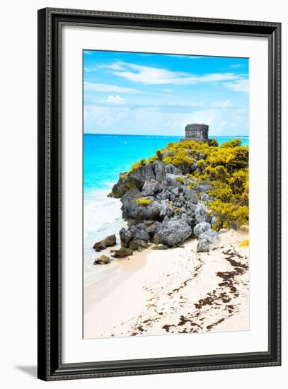 ¡Viva Mexico! Collection - Tulum Ruins along Caribbean Coastline IX-Philippe Hugonnard-Framed Photographic Print