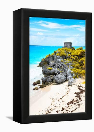 ¡Viva Mexico! Collection - Tulum Ruins along Caribbean Coastline IX-Philippe Hugonnard-Framed Premier Image Canvas