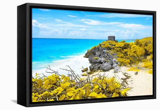 ¡Viva Mexico! Collection - Tulum Ruins along Caribbean Coastline V-Philippe Hugonnard-Framed Premier Image Canvas