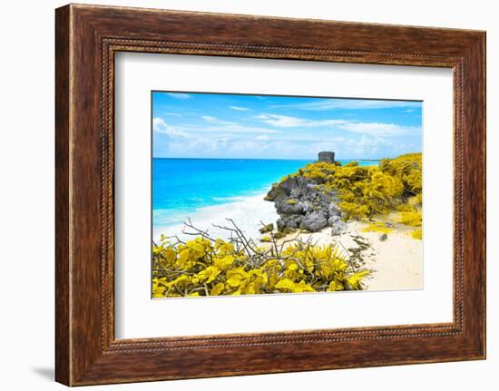 ¡Viva Mexico! Collection - Tulum Ruins along Caribbean Coastline V-Philippe Hugonnard-Framed Photographic Print