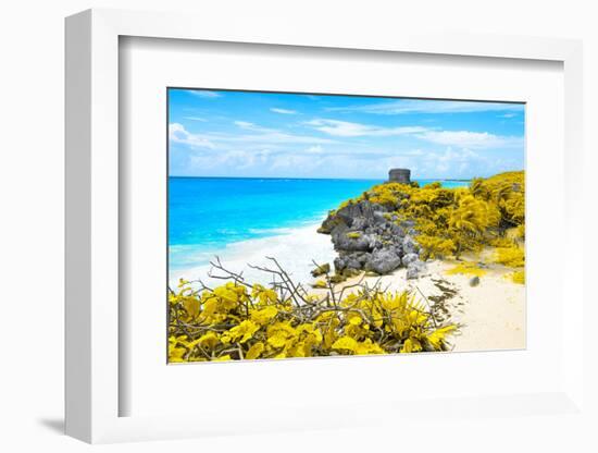 ¡Viva Mexico! Collection - Tulum Ruins along Caribbean Coastline V-Philippe Hugonnard-Framed Photographic Print