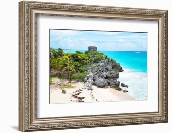 ¡Viva Mexico! Collection - Tulum Ruins along Caribbean Coastline VI-Philippe Hugonnard-Framed Photographic Print