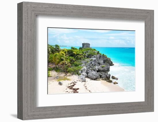 ¡Viva Mexico! Collection - Tulum Ruins along Caribbean Coastline VI-Philippe Hugonnard-Framed Photographic Print