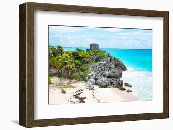 ¡Viva Mexico! Collection - Tulum Ruins along Caribbean Coastline VI-Philippe Hugonnard-Framed Photographic Print