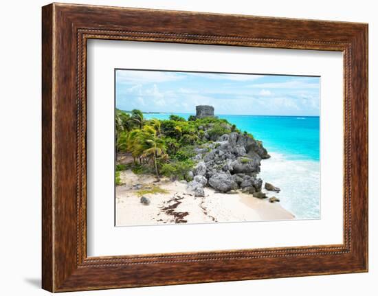 ¡Viva Mexico! Collection - Tulum Ruins along Caribbean Coastline VI-Philippe Hugonnard-Framed Photographic Print