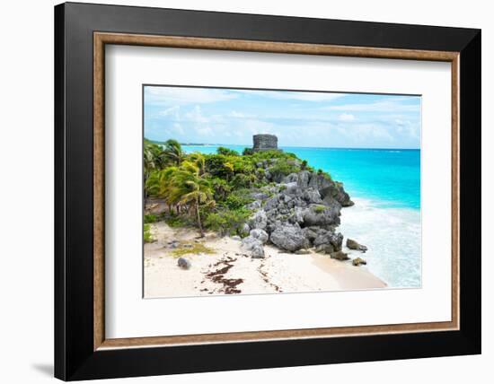 ¡Viva Mexico! Collection - Tulum Ruins along Caribbean Coastline VI-Philippe Hugonnard-Framed Photographic Print