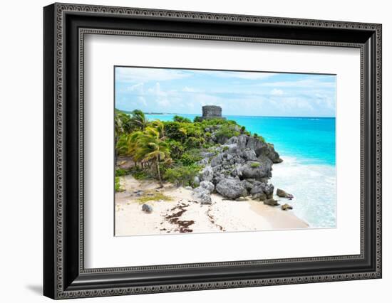 ¡Viva Mexico! Collection - Tulum Ruins along Caribbean Coastline VI-Philippe Hugonnard-Framed Photographic Print