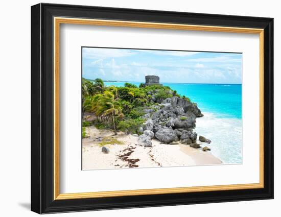 ¡Viva Mexico! Collection - Tulum Ruins along Caribbean Coastline VI-Philippe Hugonnard-Framed Photographic Print