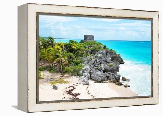 ¡Viva Mexico! Collection - Tulum Ruins along Caribbean Coastline VI-Philippe Hugonnard-Framed Premier Image Canvas