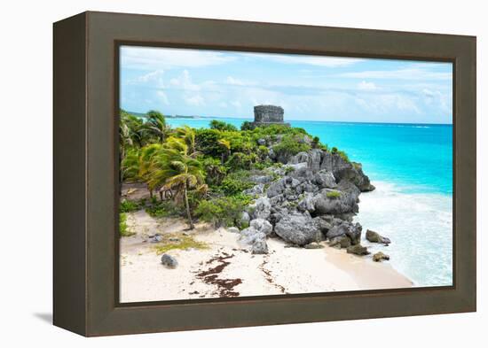 ¡Viva Mexico! Collection - Tulum Ruins along Caribbean Coastline VI-Philippe Hugonnard-Framed Premier Image Canvas