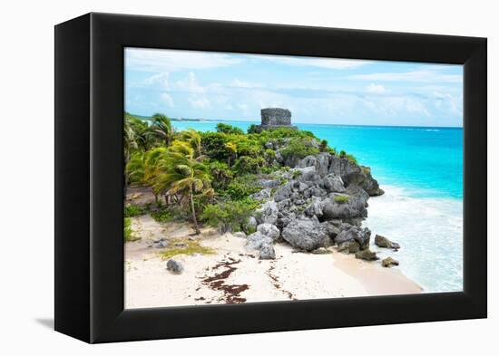 ¡Viva Mexico! Collection - Tulum Ruins along Caribbean Coastline VI-Philippe Hugonnard-Framed Premier Image Canvas