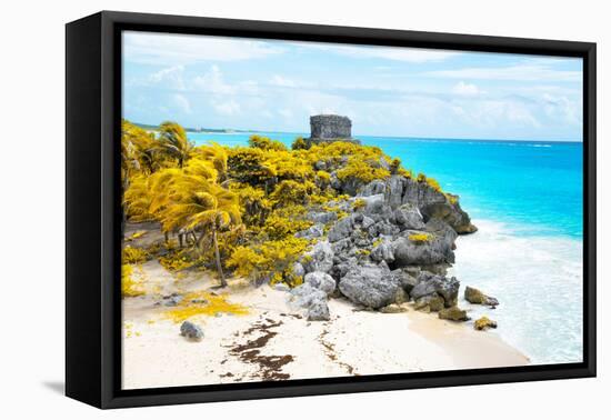 ¡Viva Mexico! Collection - Tulum Ruins along Caribbean Coastline VII-Philippe Hugonnard-Framed Premier Image Canvas