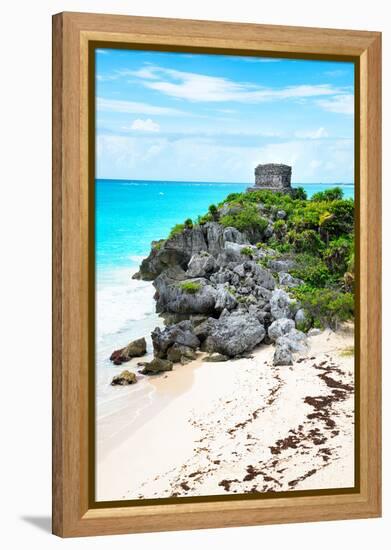 ¡Viva Mexico! Collection - Tulum Ruins along Caribbean Coastline VIII-Philippe Hugonnard-Framed Premier Image Canvas