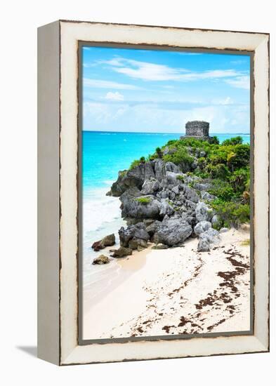 ¡Viva Mexico! Collection - Tulum Ruins along Caribbean Coastline VIII-Philippe Hugonnard-Framed Premier Image Canvas