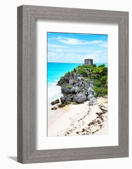 ¡Viva Mexico! Collection - Tulum Ruins along Caribbean Coastline VIII-Philippe Hugonnard-Framed Photographic Print