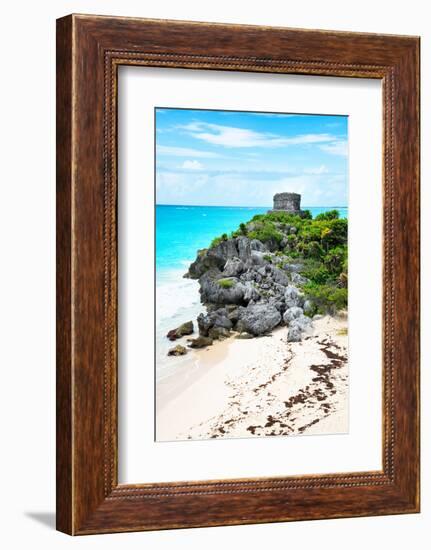 ¡Viva Mexico! Collection - Tulum Ruins along Caribbean Coastline VIII-Philippe Hugonnard-Framed Photographic Print