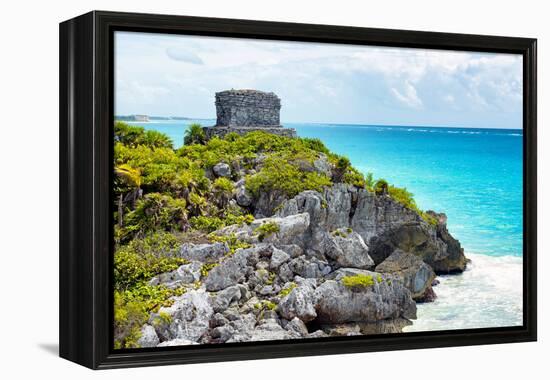 ¡Viva Mexico! Collection - Tulum Ruins along Caribbean Coastline - Yucatan-Philippe Hugonnard-Framed Premier Image Canvas