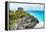 ¡Viva Mexico! Collection - Tulum Ruins along Caribbean Coastline - Yucatan-Philippe Hugonnard-Framed Premier Image Canvas