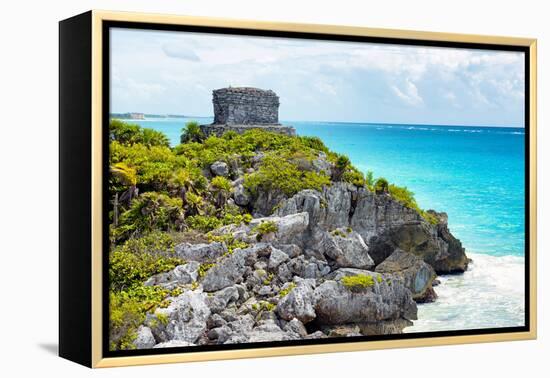 ¡Viva Mexico! Collection - Tulum Ruins along Caribbean Coastline - Yucatan-Philippe Hugonnard-Framed Premier Image Canvas