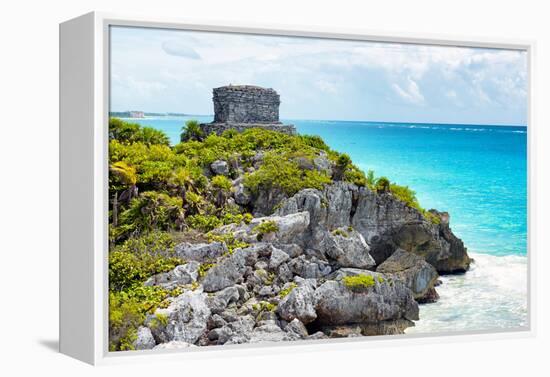 ¡Viva Mexico! Collection - Tulum Ruins along Caribbean Coastline - Yucatan-Philippe Hugonnard-Framed Premier Image Canvas