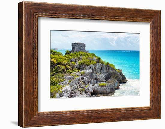 ¡Viva Mexico! Collection - Tulum Ruins along Caribbean Coastline - Yucatan-Philippe Hugonnard-Framed Photographic Print